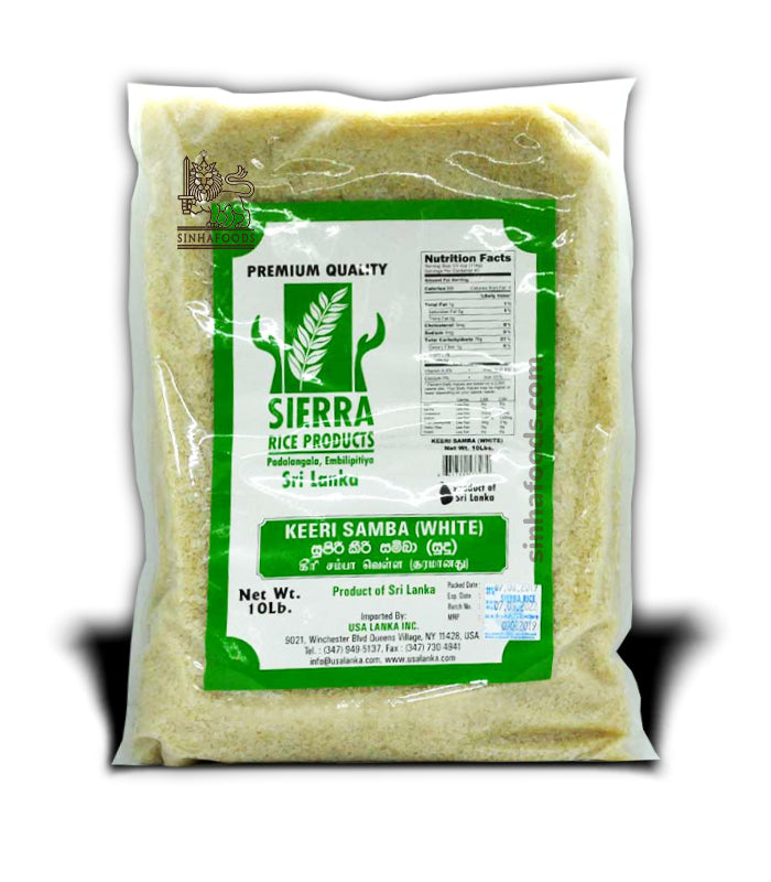 Sierra Keeri Samba-White  Rice 10LB Sinhafoods