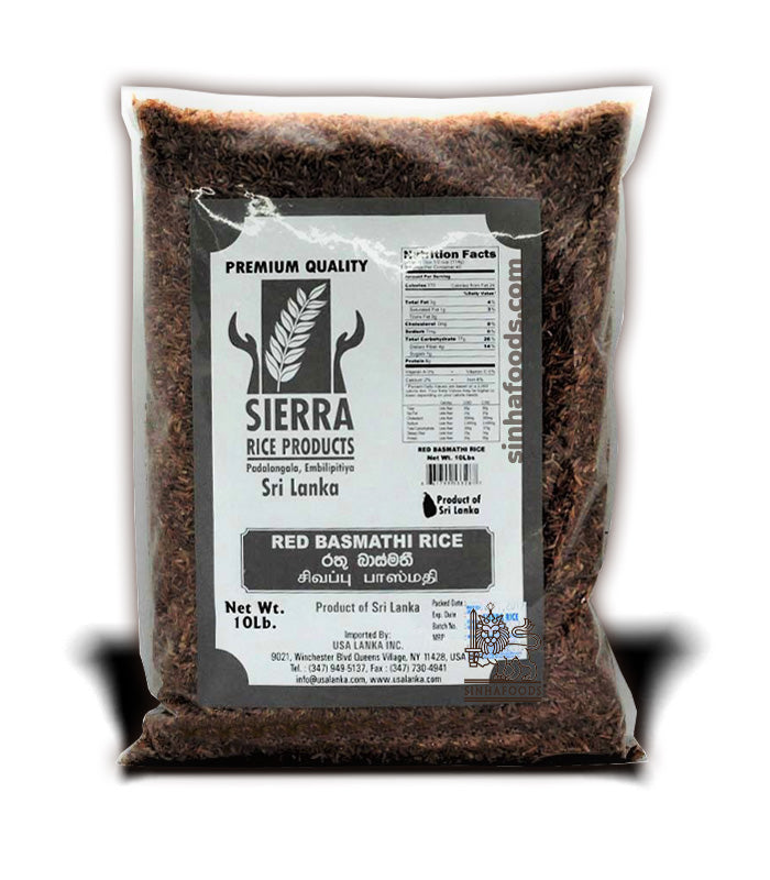 Sierra Red Basmathi Rice 10LB (රතු බාස්මතී) Sinhafoods