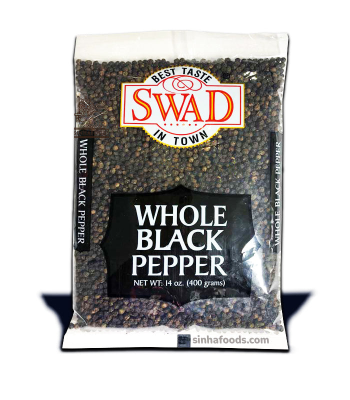 Swad Black Pepper Whole 400g (14oz) Sinhafoods